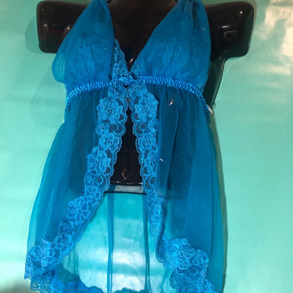 Fredrick of Hollywood- Luscious Blue Babydoll Lingerie